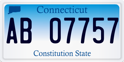CT license plate AB07757