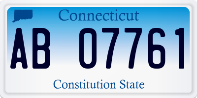 CT license plate AB07761