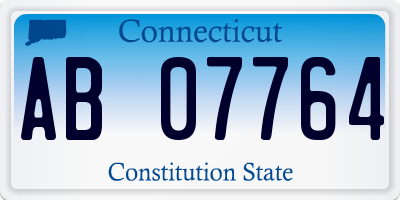 CT license plate AB07764