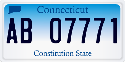CT license plate AB07771