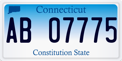 CT license plate AB07775