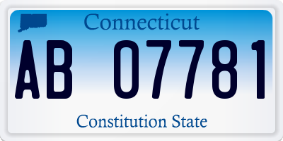 CT license plate AB07781
