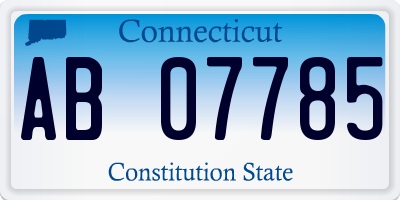 CT license plate AB07785