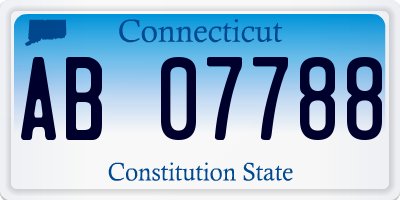 CT license plate AB07788