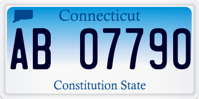 CT license plate AB07790