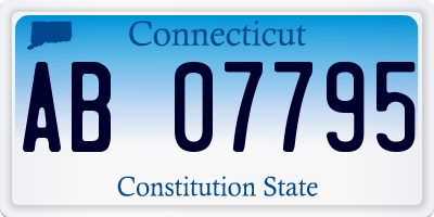 CT license plate AB07795