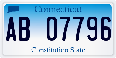 CT license plate AB07796