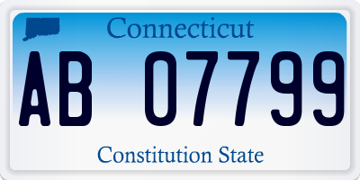 CT license plate AB07799