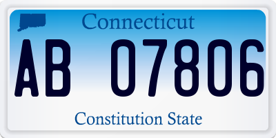 CT license plate AB07806