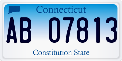 CT license plate AB07813
