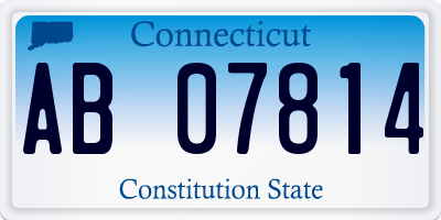 CT license plate AB07814