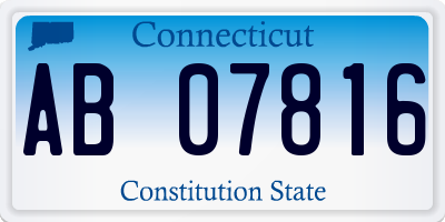 CT license plate AB07816