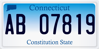 CT license plate AB07819