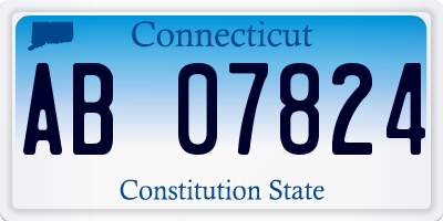 CT license plate AB07824