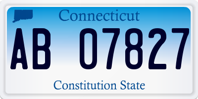 CT license plate AB07827