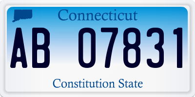 CT license plate AB07831