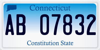 CT license plate AB07832