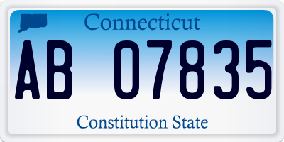 CT license plate AB07835