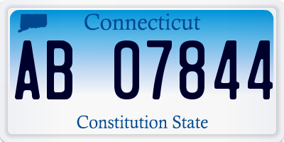 CT license plate AB07844