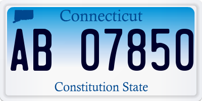 CT license plate AB07850