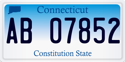 CT license plate AB07852