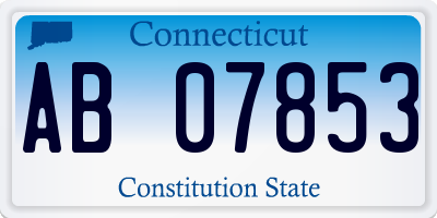 CT license plate AB07853