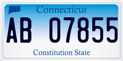 CT license plate AB07855