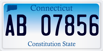 CT license plate AB07856