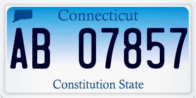 CT license plate AB07857