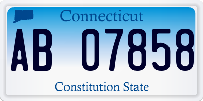 CT license plate AB07858