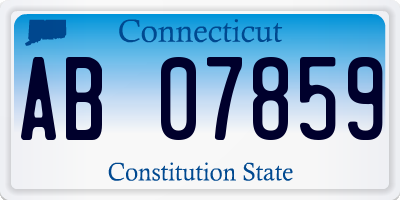 CT license plate AB07859