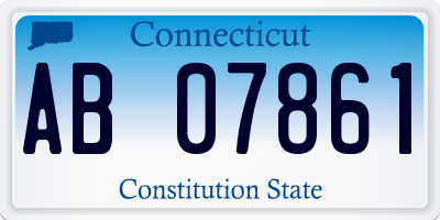 CT license plate AB07861
