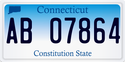 CT license plate AB07864