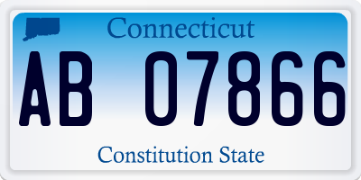 CT license plate AB07866