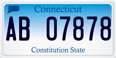 CT license plate AB07878