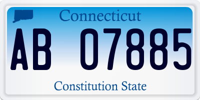 CT license plate AB07885