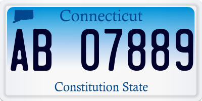 CT license plate AB07889