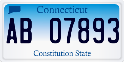 CT license plate AB07893