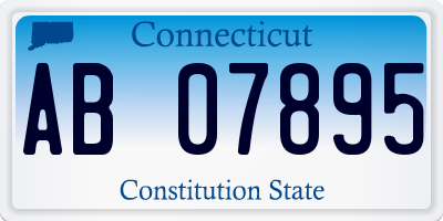 CT license plate AB07895