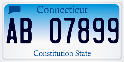 CT license plate AB07899