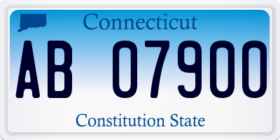 CT license plate AB07900
