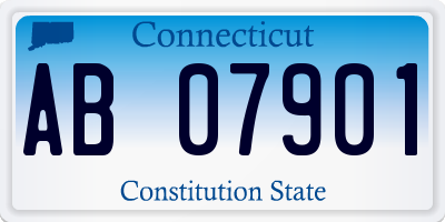 CT license plate AB07901