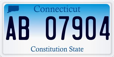 CT license plate AB07904