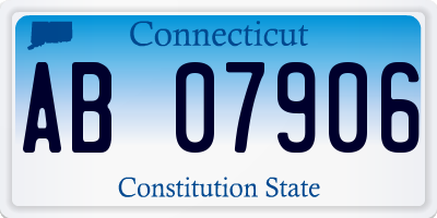 CT license plate AB07906