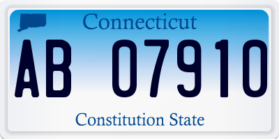 CT license plate AB07910