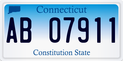 CT license plate AB07911