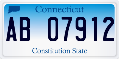 CT license plate AB07912