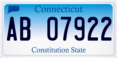 CT license plate AB07922
