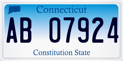 CT license plate AB07924