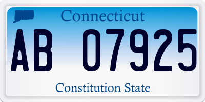 CT license plate AB07925